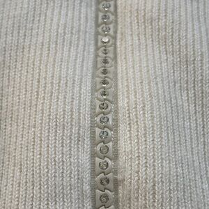 Vintage Kathi lee collection ivory rhinestone zipper sweater extra large 16/18